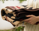 Warm, Machine-Washable Merino Wool Outdoor Throw
