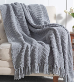 Soft Woven Throw Made From Natural-Colored Camel Hair