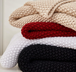Chunky Cable-Knit Organic Cotton Vintage-Style Sofa Throw - Image 2