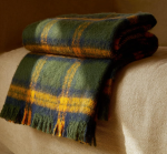 Soft Green Plaid Throw With Tassels (All-Season) - Image 2