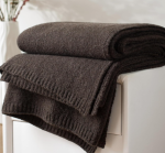 Soft, Fluffy Wool-Blend Cable-Knit Sofa Throw - Image 2