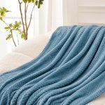 Comfortable, Fluffy, And Soft Waffle-Textured Throw - Image 2