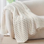 Soft, Warm, And Fluffy Striped Decorative Throw